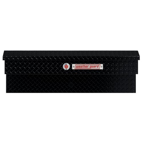 WEATHERGUARD 184-5-04 Weather Guard Model  41in Lo-Side Truck Box, Aluminum, Gloss Black,...