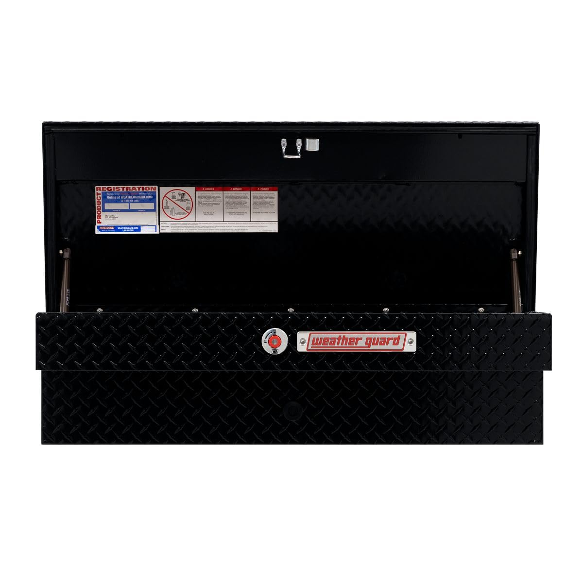 WEATHERGUARD 184-5-04 Weather Guard Model  41in Lo-Side Truck Box, Aluminum, Gloss Black,...