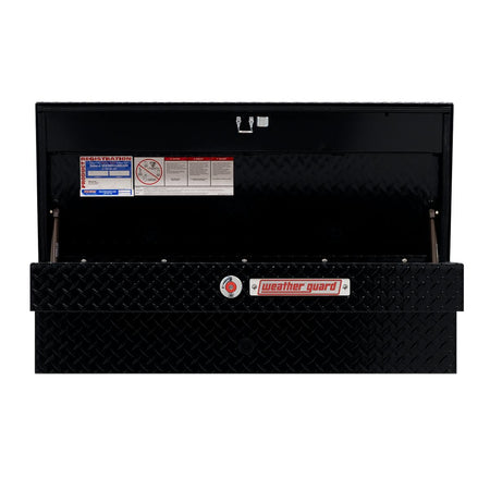 WEATHERGUARD 184-5-04 Weather Guard Model  41in Lo-Side Truck Box, Aluminum, Gloss Black,...