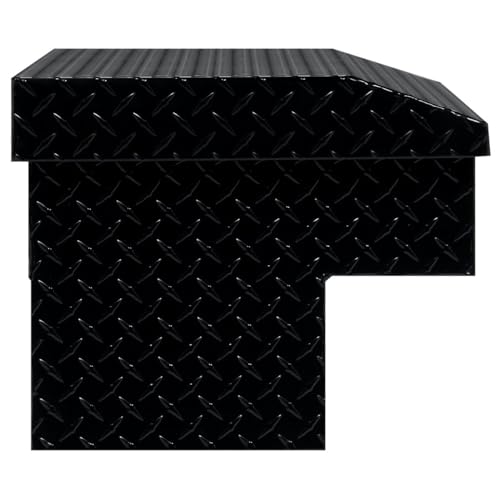 WEATHERGUARD 184-5-04 Weather Guard Model  41in Lo-Side Truck Box, Aluminum, Gloss Black,...