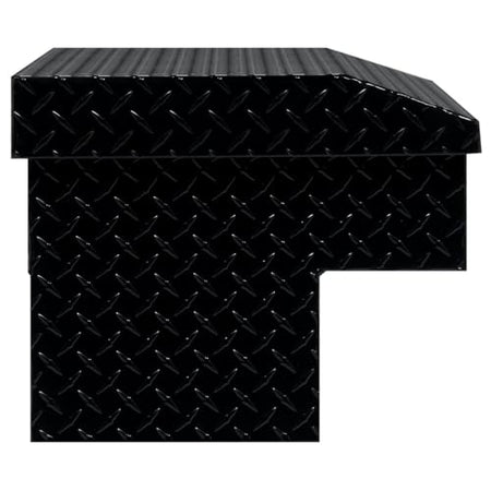 WEATHERGUARD 184-5-04 Weather Guard Model  41in Lo-Side Truck Box, Aluminum, Gloss Black,...
