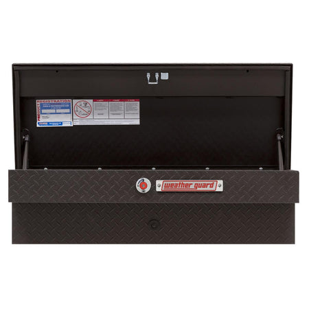 WEATHERGUARD 184-52-04 Weather Guard Model  41in Lo-Side Truck Box, Aluminum, Textured Mat...