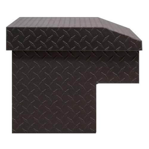 WEATHERGUARD 184-52-04 Weather Guard Model  41in Lo-Side Truck Box, Aluminum, Textured Mat...