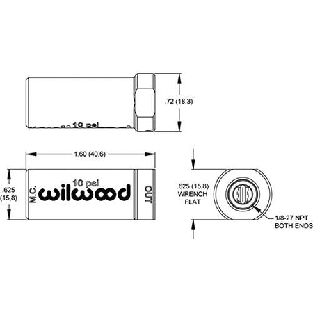 WILWOOD 26013784 KIT RPV 10LB INL RED W/FITTING KIT Overlanding & 4x4