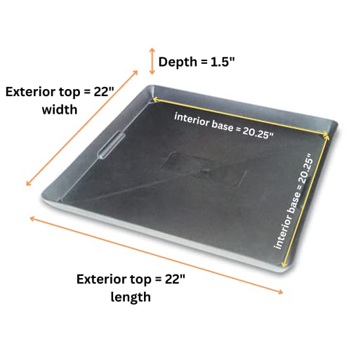 WirthCo WirthCo 40092 Funnel King Drip Tray - Black Plastic 22 x 22 x 1.5 Inches - Perfect for Catching